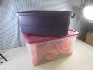 lot 68 image: (G-1) 2 Totes with Lids Including Contents (Material)