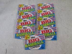 lot 70 image: (FS) 9 Packs 1988 Topps 1st Series Big Baseball Cards - Unopened