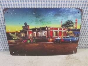 lot 106 image: (EC1) Diner Tin Sign 11 34 x 7 34