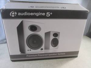 lot 161 image: (BS) Audioengines 5 Powered Speakers with Original Box - Power On
