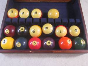 lot 210 image: (CSB) Cue Ball Set in Wood Box...