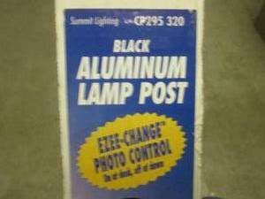 lot 216 image: (EW7) Black Aluminum Lamp Post with Ezee-Change Photo Control