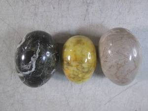 lot 245 image: (EC1) 3 Polished Stone Eggs...