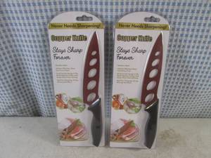 lot 256 image: (H-1) 2 Kitchen Copper Knives...