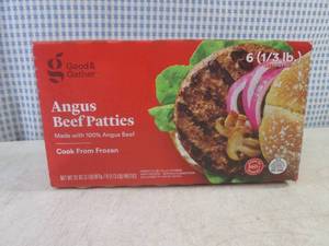 lot 275 image: (FRZ) 2 Pound of Frozen Angus Beef Patties 6) 13 lb. Patties Per Box - Past Date