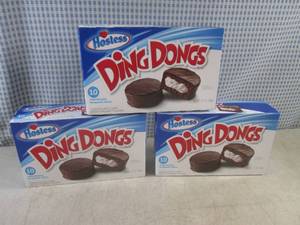 lot 289 image: (B-1) 3 Boxes of Hostess Ding Dongs Best by July 2024
