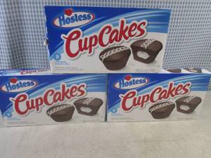 lot 292 image: (B-1) 3 Boxes of Hostess Cup Cakes Best by July 2024