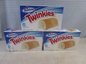 lot 294 image: (B-2) 3 Boxes of Hostess Twinkies Best by July 2024