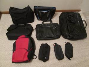 Assortment of travel bags...