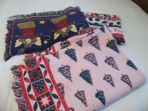 3 christmas throw blankets...