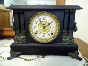 antique ingraham 8 day mantel clock...