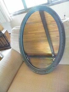 27x19 oval framed wall mirror...