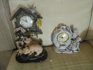 two table clocks...