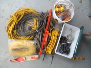 Lot of misc extension cords and oth...