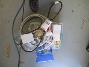 Collection of spark plugs, air filt...