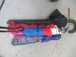 Assortment of rain umbrellas...