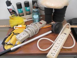 Power strips, spools of assorted si...