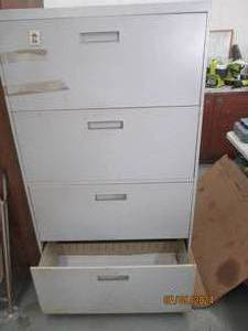 Oversized 4-drawer metal lateral fi...