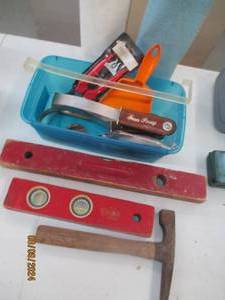 Antique wood construction levels, a...