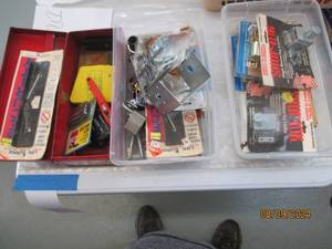 Small metal toolbox with a variety ...