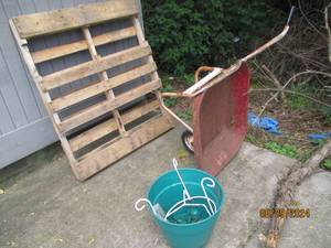 Vintage all metal wheelbarrow