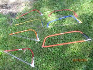 Collection of assorted hack saws...