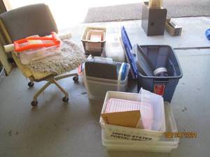 Rolling office chair, PVC elbows an...