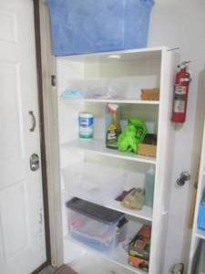 6 tall shelf with contents...