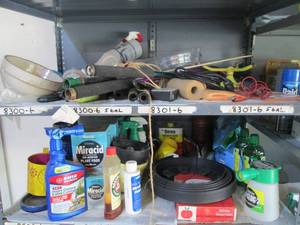 2 shelves full of lawn and garden s...