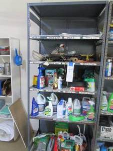 7 Tall metal shelf contents NOT in...