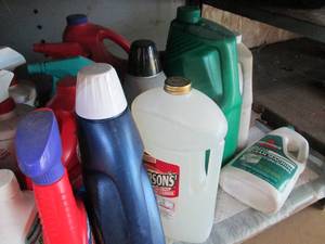 Lot of household cleaners...