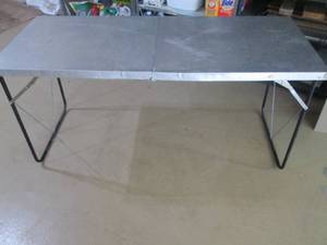 Vintage 5 all metal folding table...