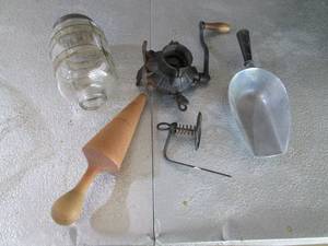 Lot of antique kitchen tools...