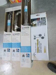 3 Moen handicap bars and a set of w...