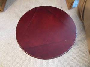 Round 3 sided drop leaf end table, ...