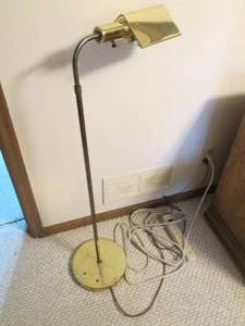 All metal adjustable floor lamp and...