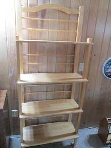 Wood bakers rack, 30 wide 6 tall...