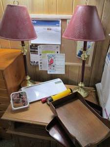 Lamps, and desk accessories...