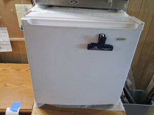 Cube shaped Kenmore mini fridge...