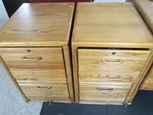 Pair of wood file cabinets...
