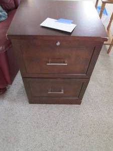 Locking cabinet, top measures 19 x ...