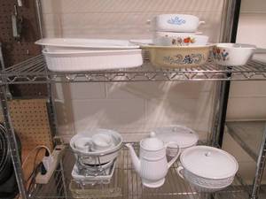 Corning ware and other serving dishes