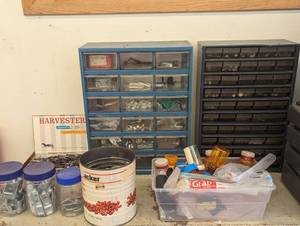 (2) Hardware storage organizers plus hardware