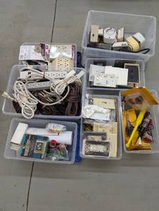 Multiple storage totes containing a...