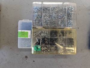 (3) hardware organizers with assort...