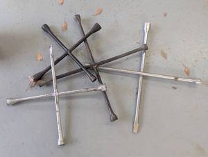 Variety of 4-way tire irons...