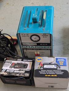 Lot of assorted battery chargers an...