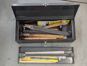 Metal Montgomery Wards toolbox con...