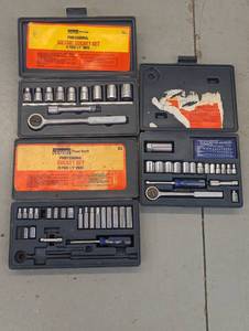 (3) assorted socket and ratchet set...