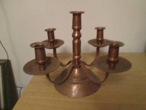 Copper candlestick holder...